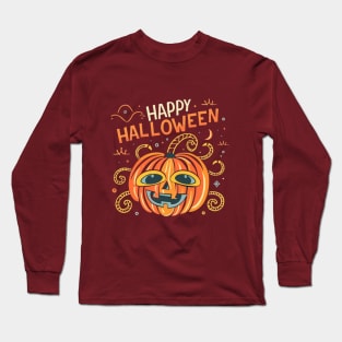 Vintage Halloween Pumpkin 2023. Halloween 2023 Long Sleeve T-Shirt